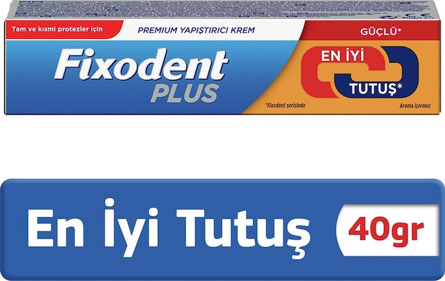 Fixodent Plus En İyi Tutuş Diş Protez Yapıştırıcı Krem 40 G