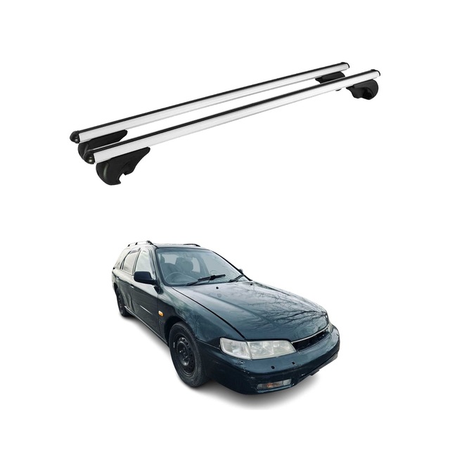 Honda Accord Station Wagon 1994-1997 Arası Uyumlu Port Bagaj Taşıyıcı Ara Atkı Alüminyum Gümüş 2 Parça