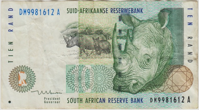 Güney Afrika 10 Rand 1999 Çok Temiz.