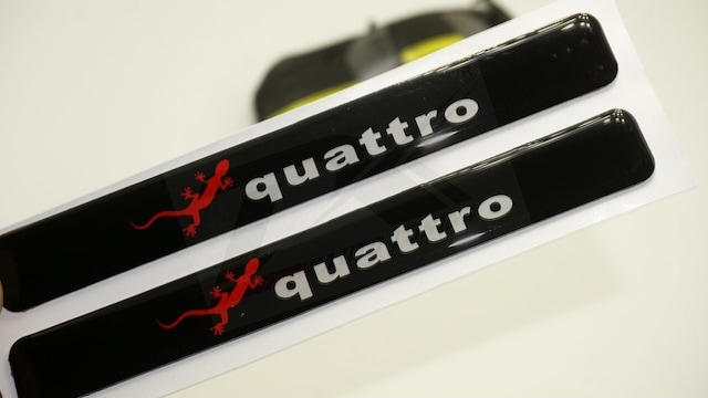 Audi Quattro Gecko Logo 3M 3D Damla Silikon Torpido Ayna Çamurluk