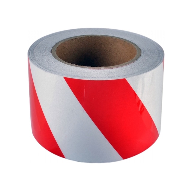 Carub Fosforlu Bant Çapraz 9,2 Cm X 25 Mt Kırmızı-Beyaz Br2406101