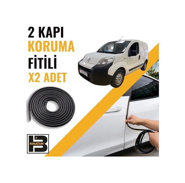 Citroen Nemo Panelvan Kapı Koruma Fitili-iki Kapı-siyah-bm1162
