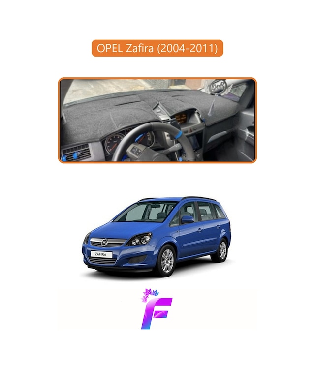 Opel Zafira 2004-2011 Uyumlu Torpido Örtüsü Yansıma Önleyici Tam Koruma Kolay Montaj H82 Torpido Halısı
