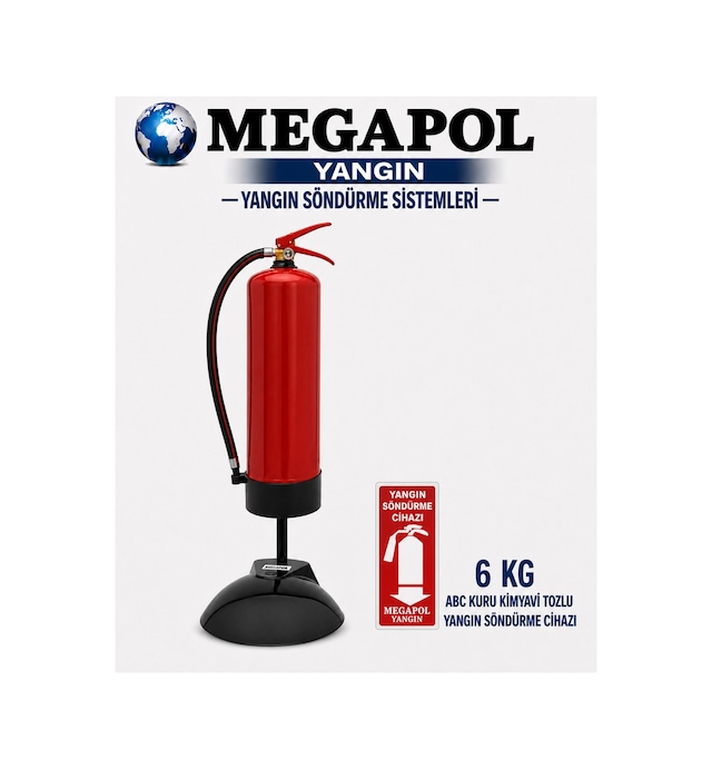Yangın 6 Kg Yangın Tüpü Ve Tüp Sehpası Kuru Tozlu Yangın Söndürme Cihazı. Yangın Tüpü. Yangın Söndürme Tüpü. Yangın Söndürme Cihazı