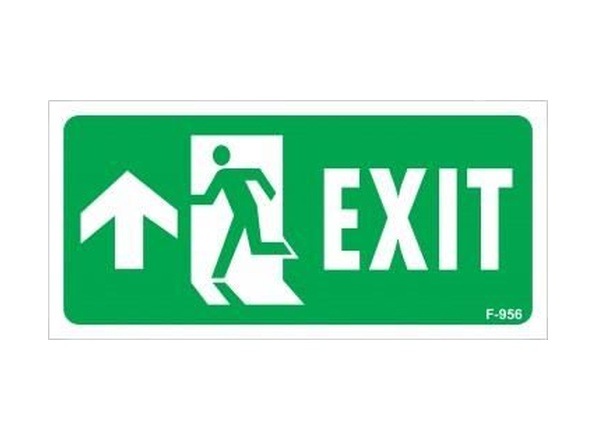 Buradabulabilirsin Exit Yukarı Sol Ok İşaretli Uyarı Levhası 17,5x25 Kod:956 Nl