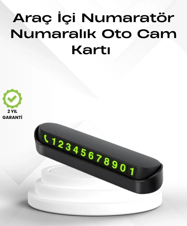 Ers Fosforlu Işıltı İle Araç İçi Telefon Numaratörü Güvenli Parkın Anahtarı