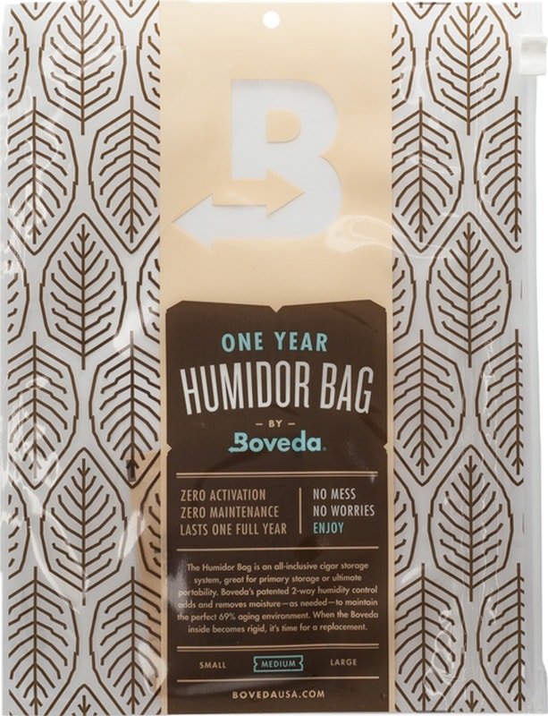 Boveda 1 Yıllık Orta Boy Puro Poşeti Humidor