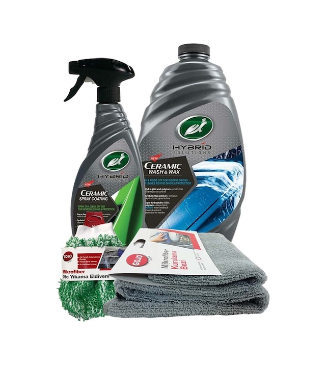 Turtle Wax Hibrid Seramik Yıkama & Boya Koruma 4 Lü Seti