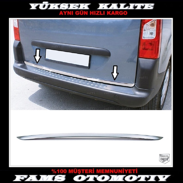 Peugeot Partner Tepee Krom Bagaj Alt Çıtası 2008 Üzeri P.Çelik