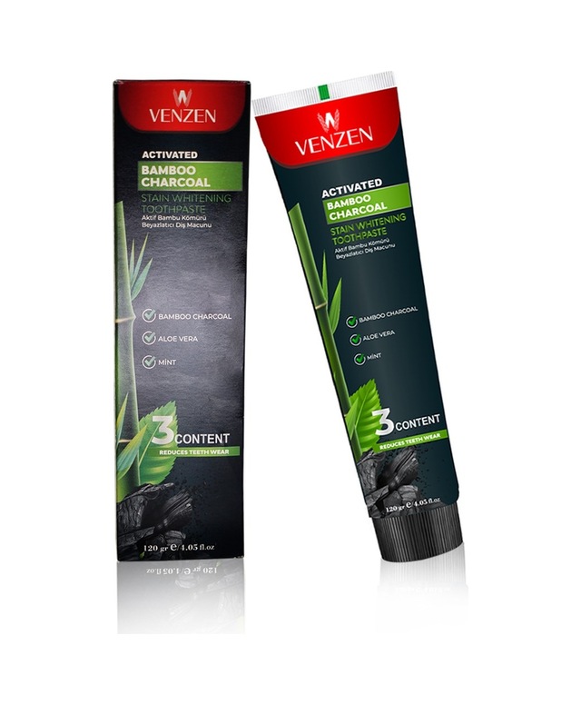 Venzen Bambu Kömürü Beyazlatıcı Diş Macunu 120 G