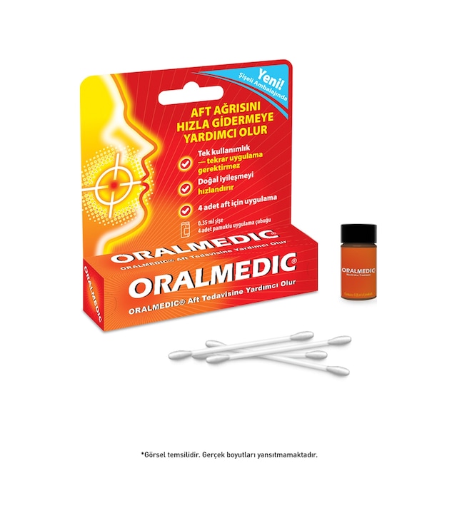 Oralmedic Aft (Ağız Yarası) Tek Kullanımlık Pamuklu Çubuklu Aplikatör