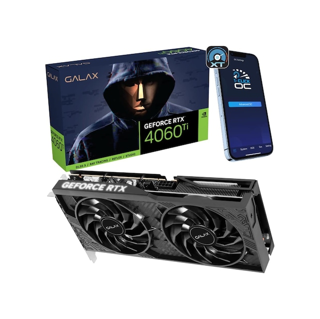 Galax NVIDIA GeForce RTX 4060 Ti 46ISL8MD8COC 1-Click OC 8 GB GDDR6 128 Bit Ekran Kartı