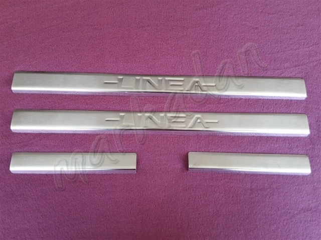 Woc Chrome Fiat Linea Krom Kapı Eşiği 2006-2018 4 Parça Paslanmaz N11.45