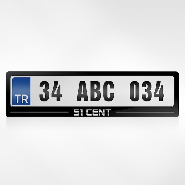 Kişiye Özel 51 Cent Yazılı Plakalık - 1 254897399