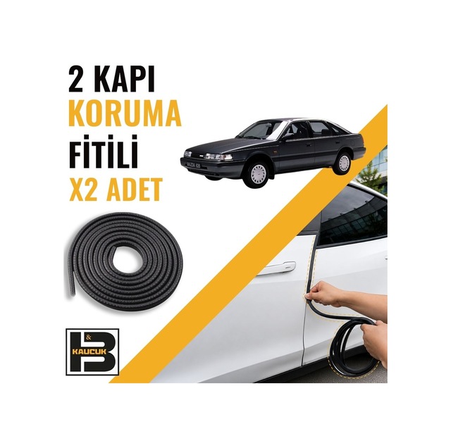 Mazda 626 Sedan 1988-1991 Kapı Koruma Fitili-iki Kapı-siyah-bm1181