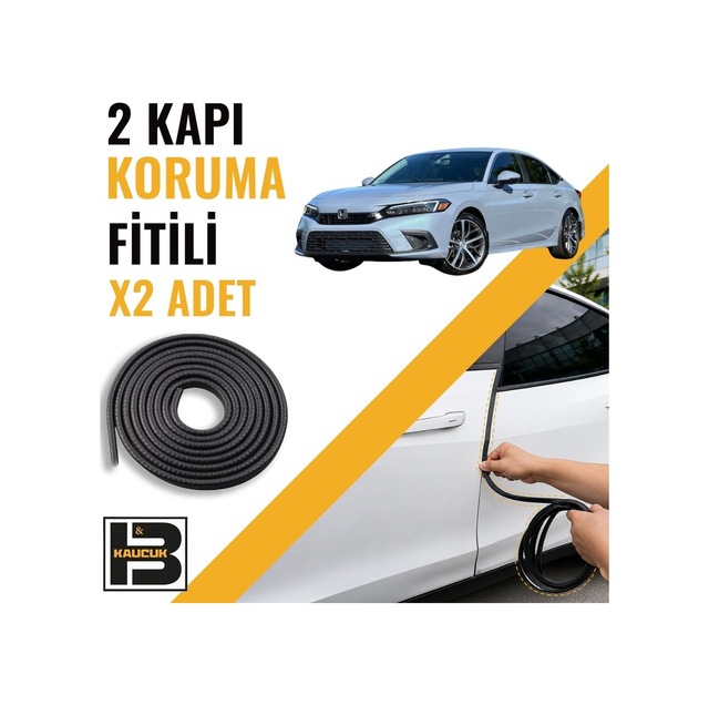 Honda Civic 2022-2025 Kapı Koruma Fitili-iki Kapı-siyah-bm1286