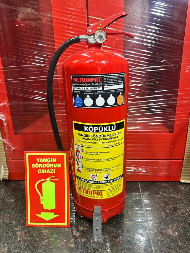 Yangın Aff 12 Kg Köpüklü Yangın Söndürme Cihazı Askı Aparat Hediyeli