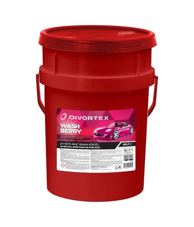 Divortex Wash Berry ph nötr Oto Şampuanı 20 L