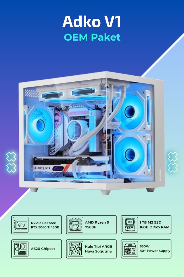 IH ADKO V1 Ryzen 5 7500F RTX 5060 TI 16GB RAM 1TB SSD