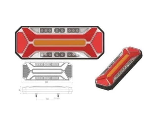 12v-24v Stop Lambası Neon Ledli Kayar Sinyalli 5 Fonksiyonlu E Belgeli - Ceray 202207