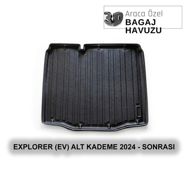 Ford Explorer Ev Alt Kademe 2024+ 3d Araca Özel 3d Bagaj Havuzu