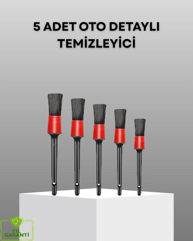 Ers 5 Parça Detay Temizlik Fırçası Seti Jant Motor Havalandırma İç Dış Temizlik