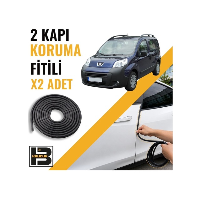 Peugeot Bipper Kapı Koruma Fitili-iki Kapı-siyah-bm1145