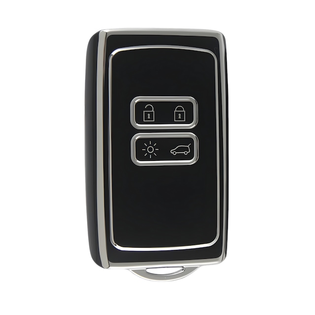 Autohan Keys Lüx Renault Anahtar Kılıfı, Clio E-tech, Austral, Megane 4, Talisman, Clio 5 Uyumlu, Siyah-gümüş