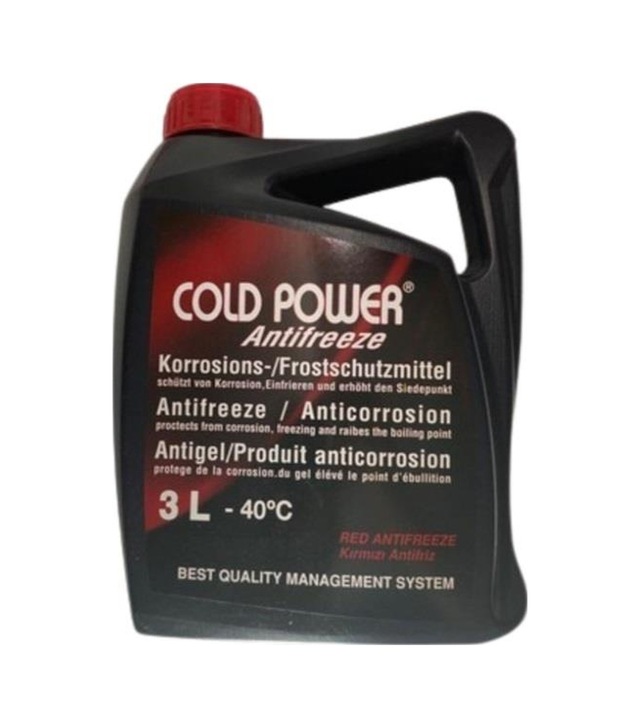 Coldpower 3 Lıtre Kırmızı Antıfrız -37 Derece