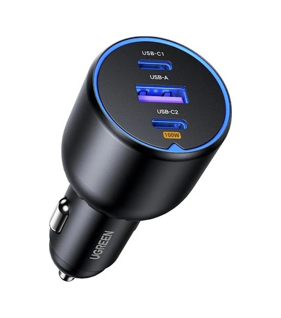 Ugreen 35025 130w 3 Portlu Araç İçi Şarj Cihazı Çakmaklık