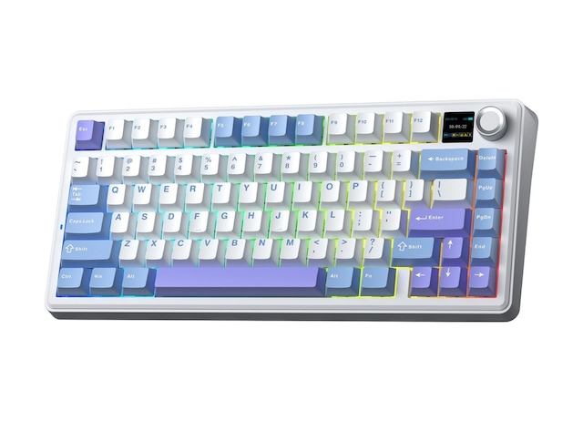 Aula F75 Max Mekanik Kablosuz Ve Kablolu Gaming Oyuncu Klavyesi Rgb Tkl Reaper Switch Hot Swap Makrolu Mor