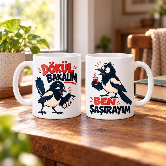 Gıybet Ekibi 2'li Porselen Kupa Seti - Model 745