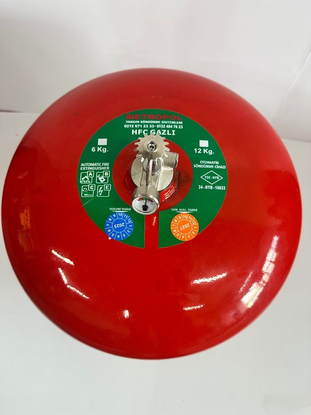 Yangın Tekne Sertifikalı 12kg Hfc Gazlı Tayfun Yangın Söndürme Tüpü 4yıl Garantili