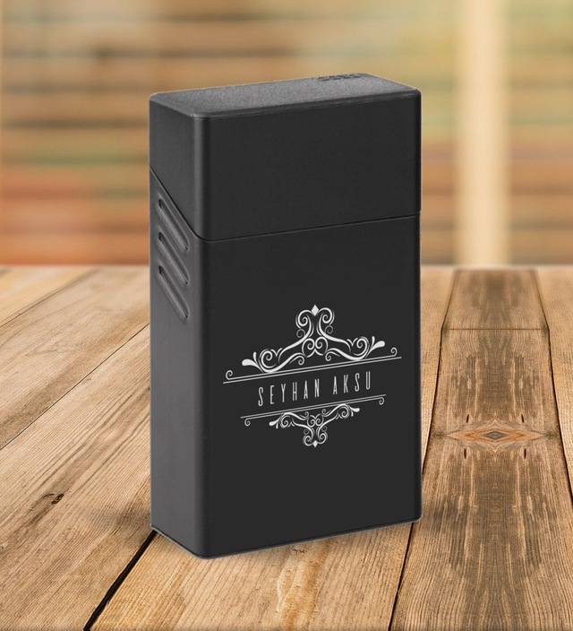 Bk Gift Kişiye Özel İsimli Siyah Touch/slender Boy Metal Sigara Kutusu-8