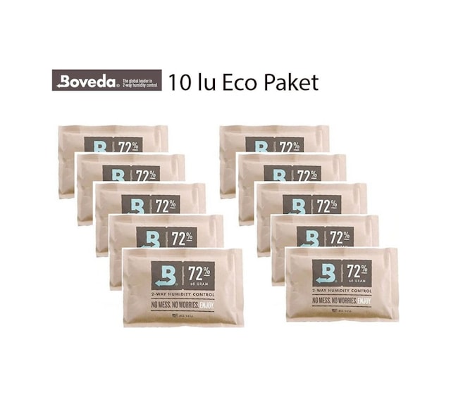 Boveda 72 60 G Humidor Puro Kutusu Nemlendirici 10lu Eco Paket