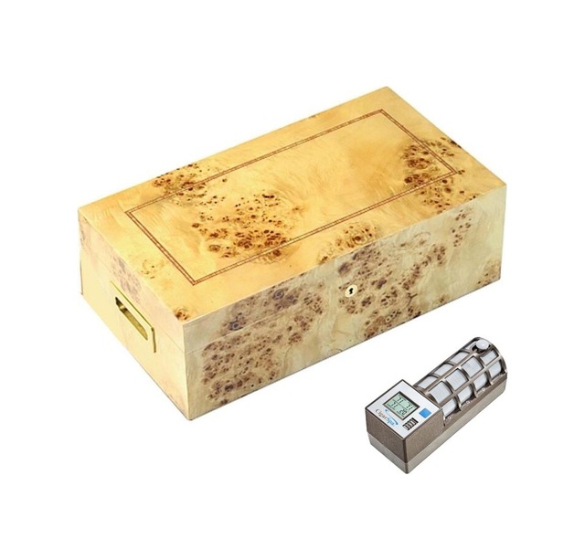Lubinski İtaly Sedir Humidor Puro Kutusu Mapa Kavak 200's Cigarspa Elektronik Nemlendirme