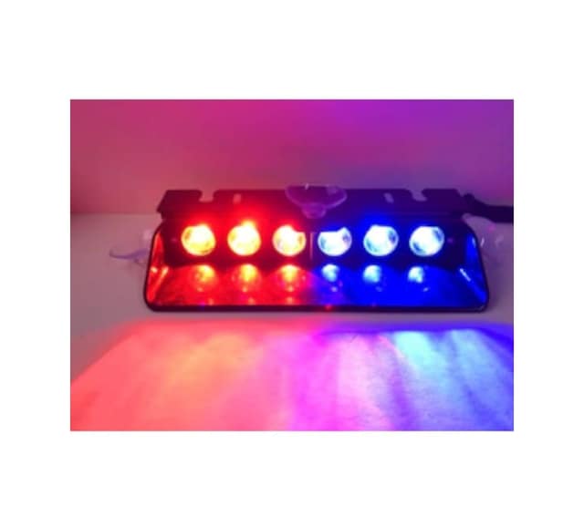Araç Içi Vantuzlu Çakar Lamba Kırmızı-Mavi 12V 6 Ledli 7 Modlü (487261356)