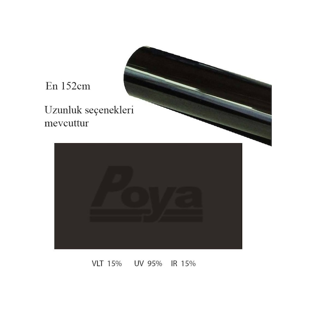 Koyu Siyah Cam Filmi 152Cm X 4M - Dark Black %15