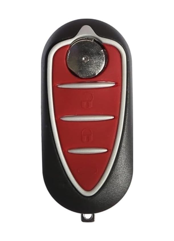 Autohan Keys Giuletta 149 Uyumlu 3 Butonlu Anahtar Kumanda Kabı, Siyah-kırmızı, Plastik Gövde