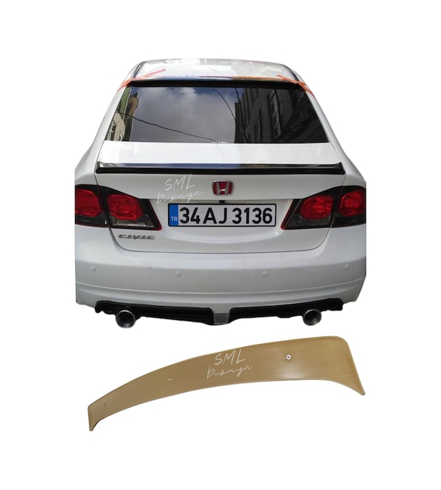 Honda Civic Fd6 Bagaj Üstü Anatomik Spoiler / Spoyler Plstk