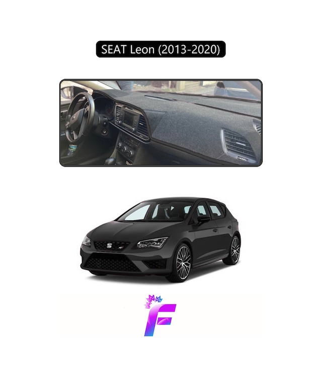 Seat Leon 2013-2020 Uyumlu Torpido Örtüsü Yansıma Önleyici Tam Koruma Hızlı Montaj K30 Torpido Halısı
