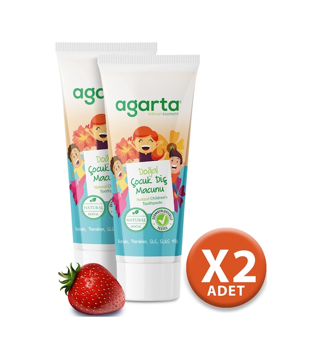Agarta Doğal Çocuk Diş Macunu 2 x 75 ML