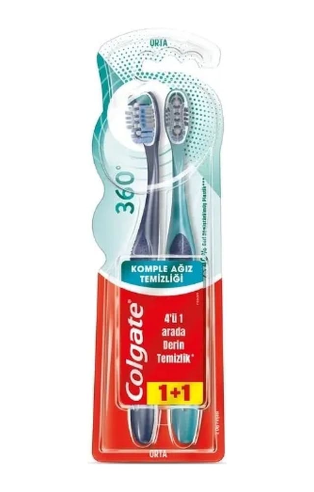 5 Adet Colgate 360 Komple Ağız Temizliği Orta Diş Fırçası