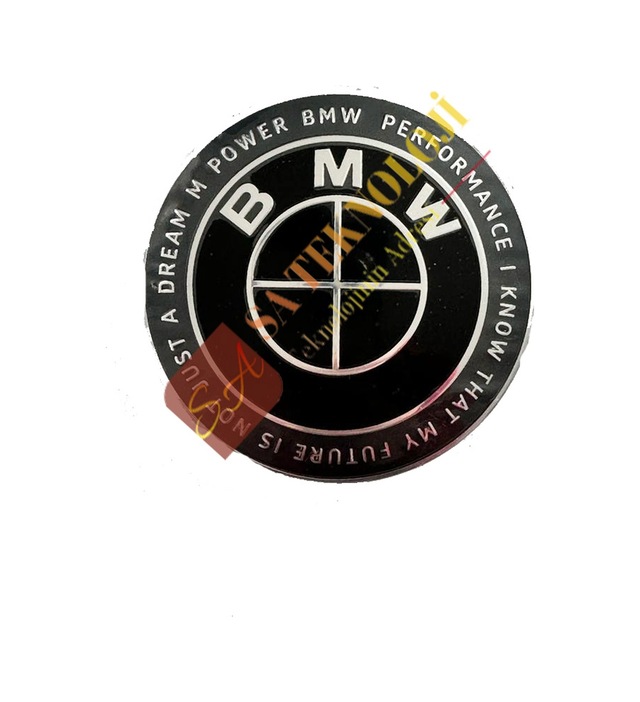 Bmw 50.yıl kaput bagaj logosu 82mm (Words fullblack 51148132375