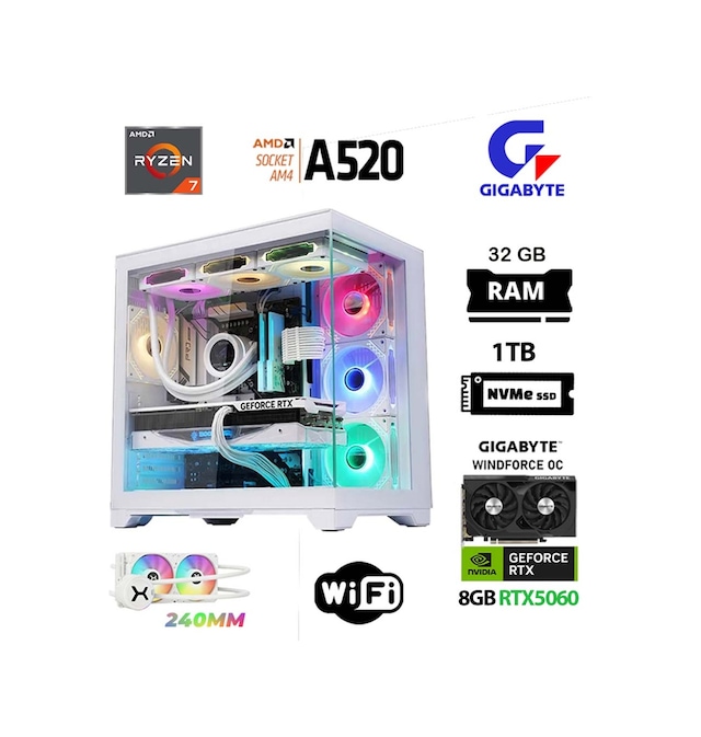 Xaser Giga X60 Ryzen 7 5700X RTX 5060 1TB SSD