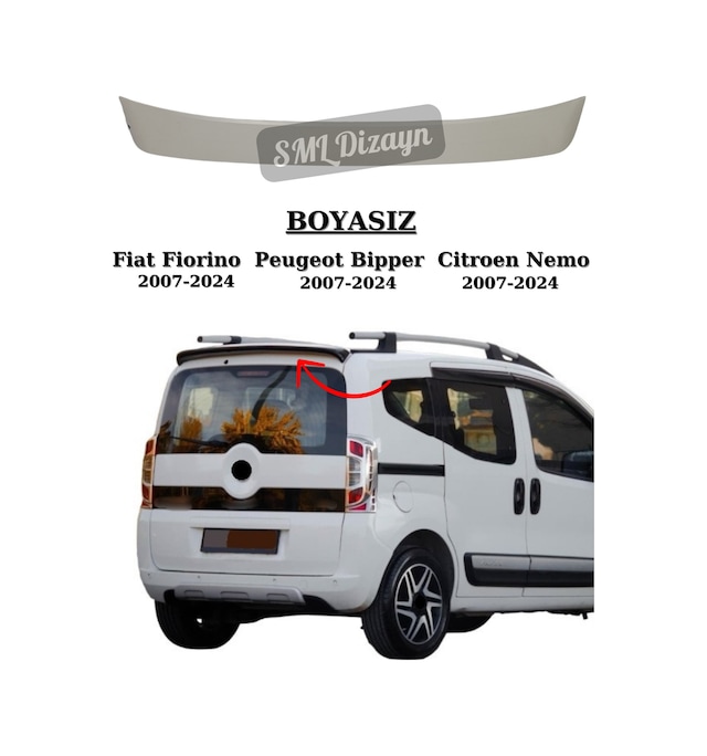 Fiorino-bipper-nemo Bagaj Üstü Tavan Spoiler-spoyler-çıta-kanat