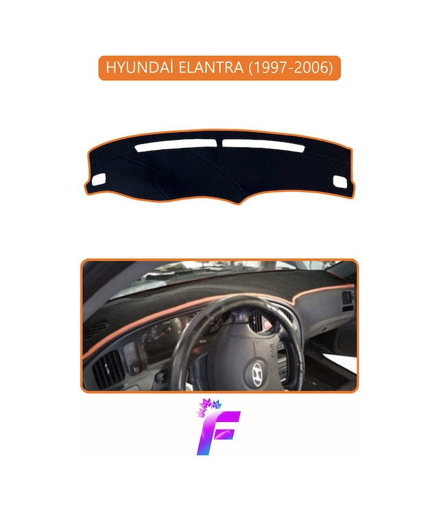 Hyundai Elantra 1997-2006 Uyumlu Torpido Örtüsü Yansıma Önleyici Hızlı Montaj Koruma G10 Torpido Halısı