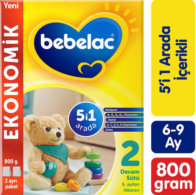 Bebelac 2 Devam Sütü 6-9 Ay 800 G