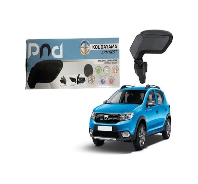 Dacia Sandero Araca Özel Kol Dayama Kolçak Siyah 2017-2021 Arası Uyumlu Pnd