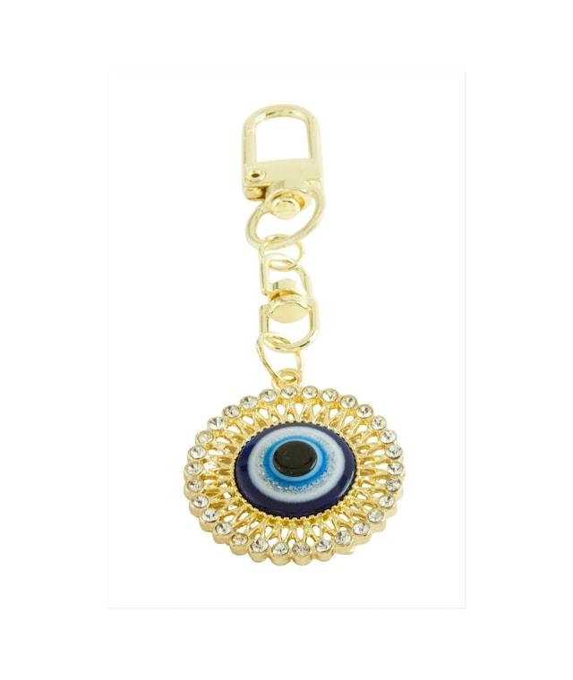 Nazar - 655 - Taşlı - Spt-gld - Anahtarlık Sarı